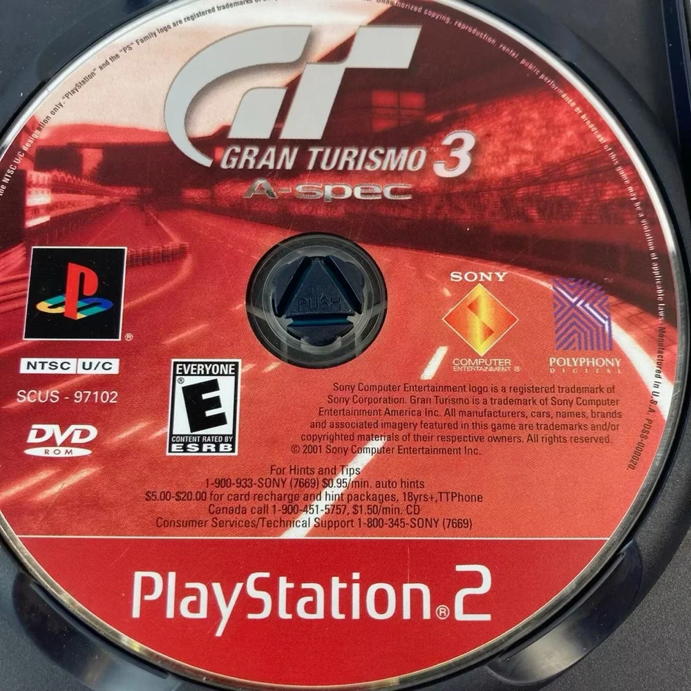 PS2 Gran Turismo 3 A-Spec – Sony Playstation 2 Greatest Hits With Manual